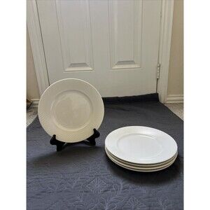Denmark Tools for Cooks Amelia White Dinner Plate 10.5" Diameter 5pc Set Home